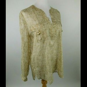Diane von Furstenberg Danielle Metallic Blouse